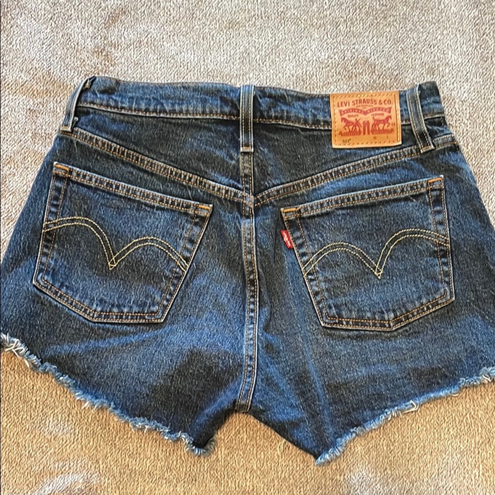 Levi's Blue Jean Shorts Distressed Cut-Off Style